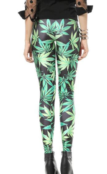Romoti Leaves Print Leggings