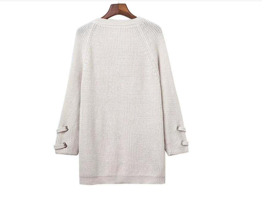 Romoti Open My Mind Lace Up Long Sweater