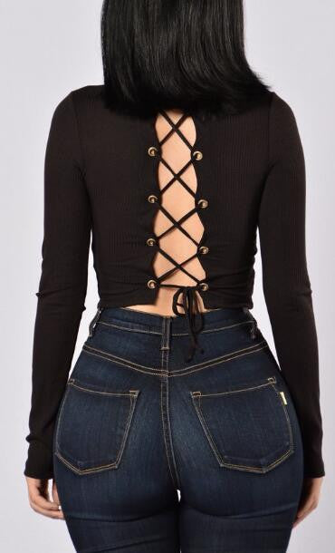 Romoti Really Like Lace Up Top