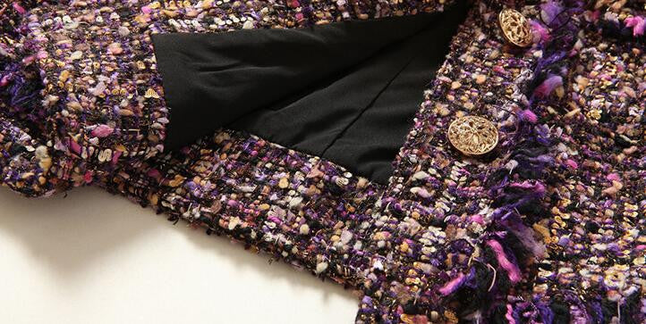 Romoti Surprise In Fall Tassel Tweed Jacket