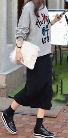 Romoti Take Me To Letter Print Sweashirt