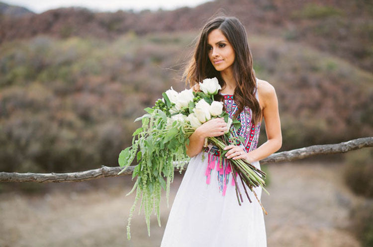 Romoti Totem Print Chiffon Long Dress