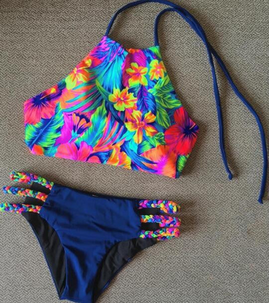 Romoti We Found Love Floral Tank Bikini Set