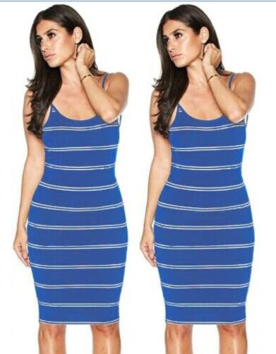 Stripe Backless Dress