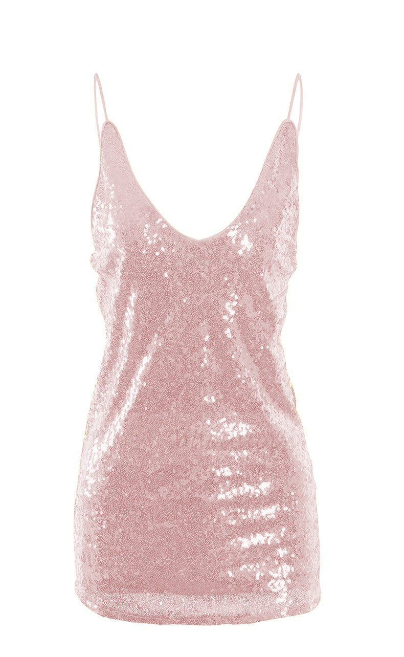 Sequins Spaghetti Straps Top