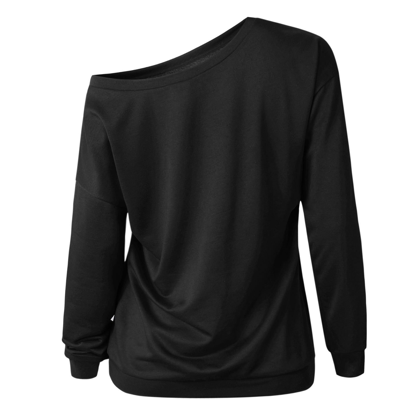 Solid Color Round Neck Sweatshirt
