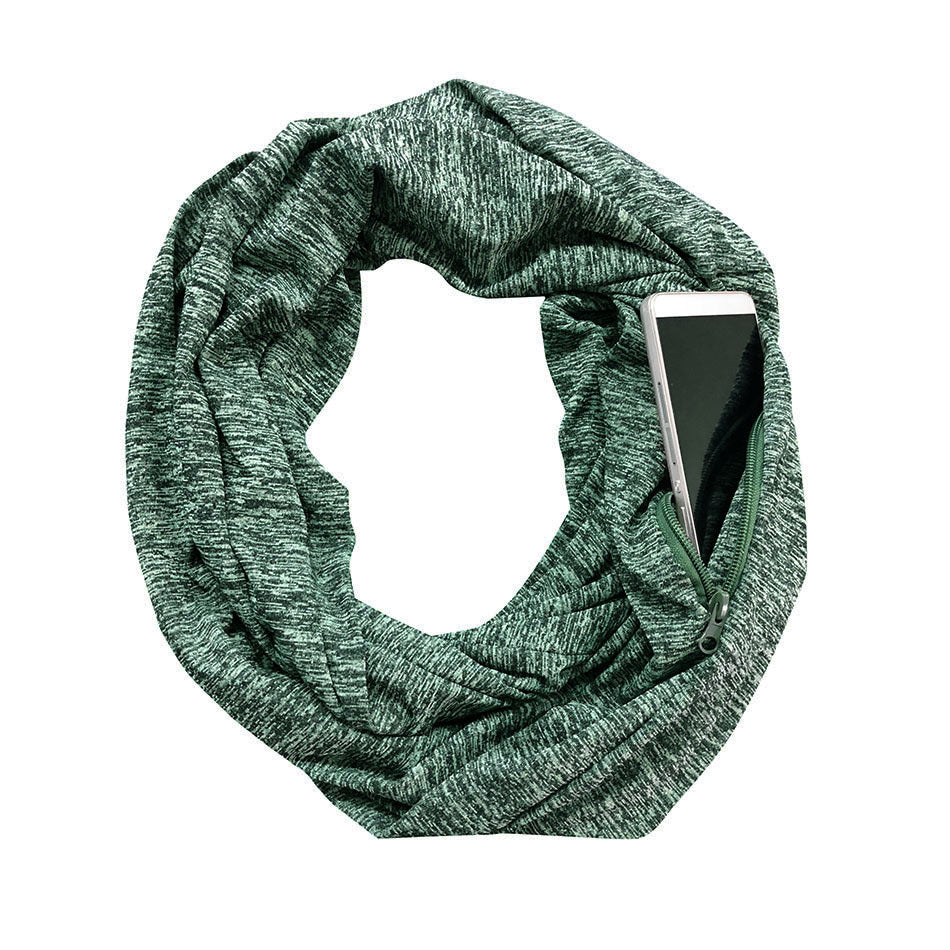 Storage Zipper Pocket Scarf