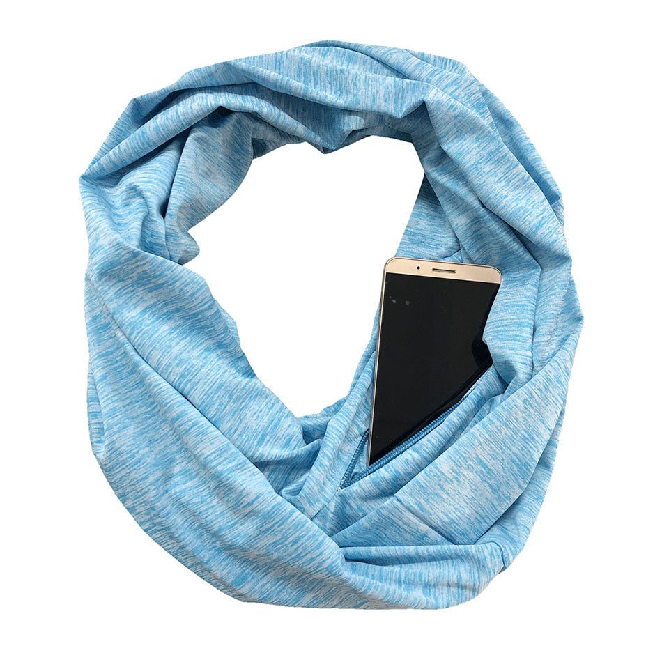 Storage Zipper Pocket Scarf