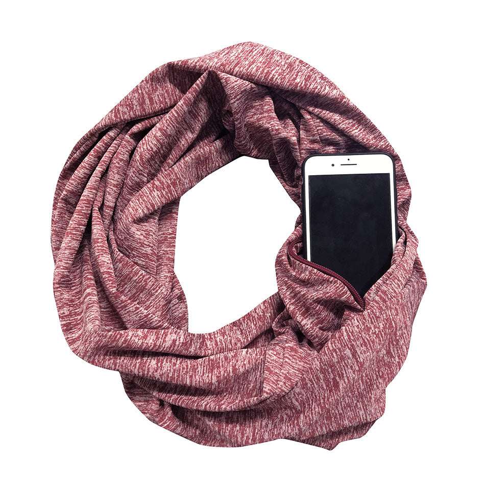 Storage Zipper Pocket Scarf