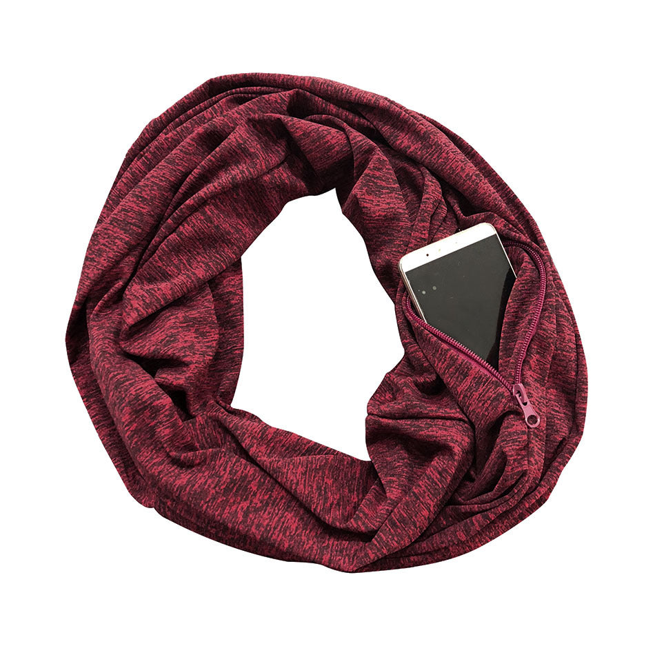 Storage Zipper Pocket Scarf
