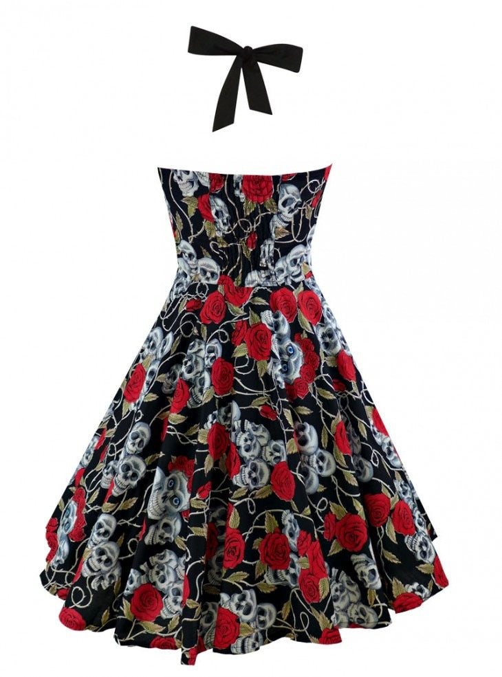 Romoti Skull Print Party Dress