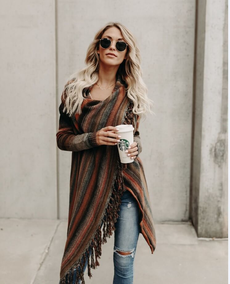 Tassel Knit Coat