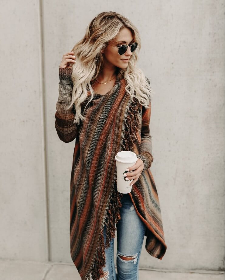 Tassel Knit Coat