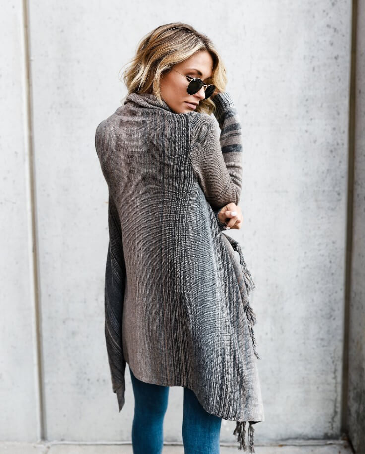 Tassel Knit Coat