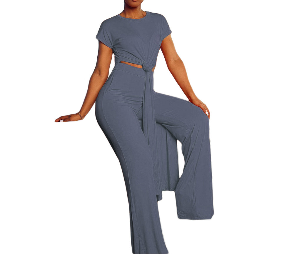 Casual Top And Trousers Two Pieces Set