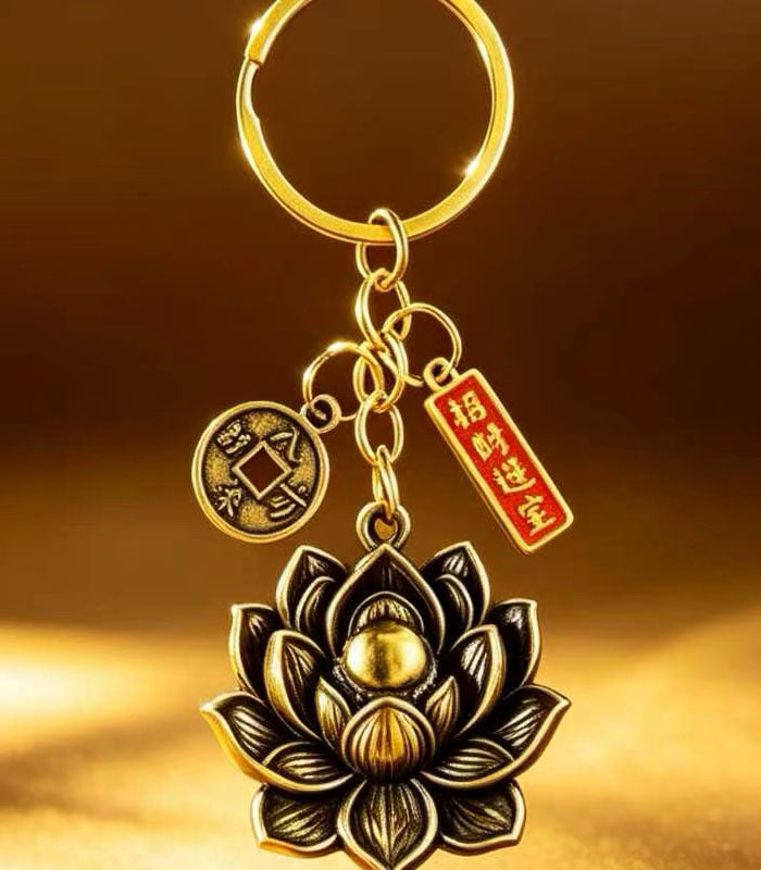 Lotus Blossoms Auspicious and Fashionable Jewelry Pendant