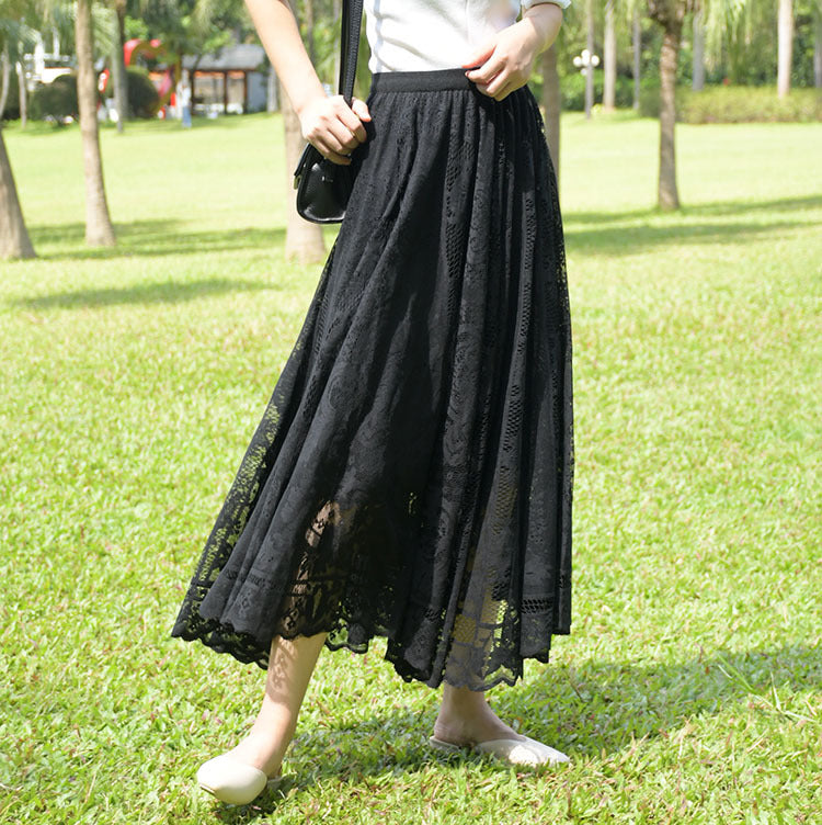 Lace Hollow Out Skirt