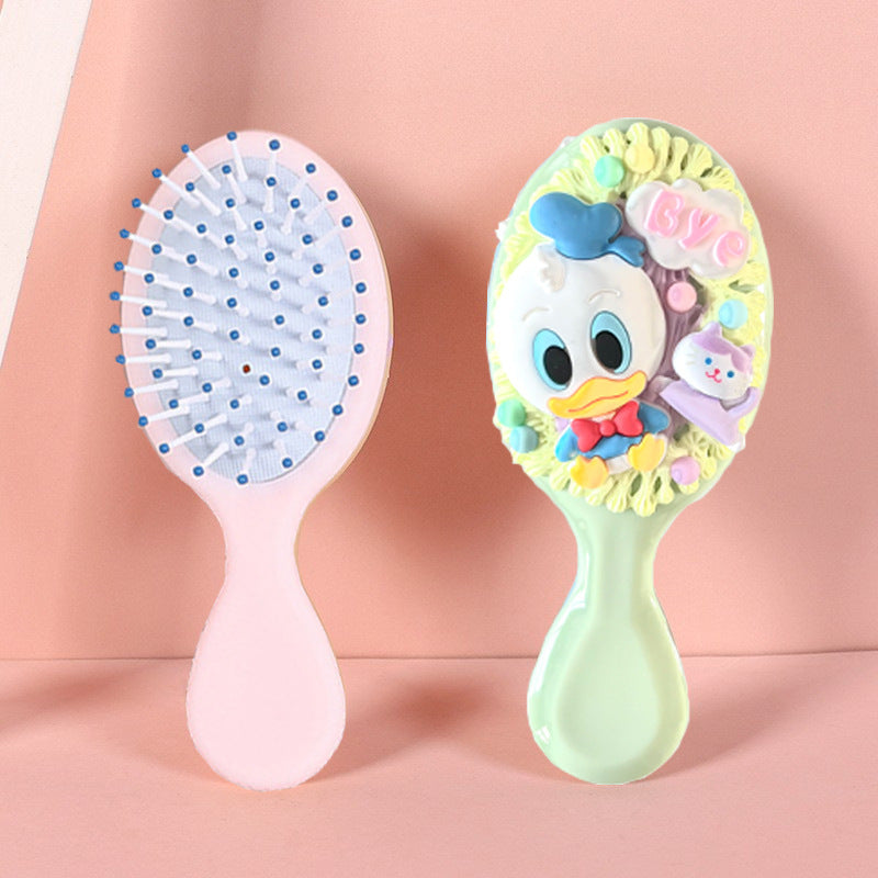 1 pc Cream Glue DIY Material And Cartoon Cute Children's Mini Comb
