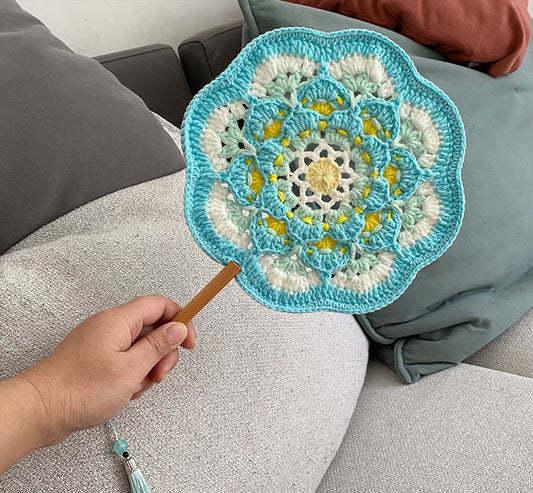Hand-crocheted Wool Fan