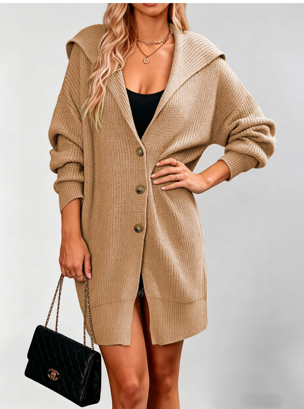 Hooded Knit Sweater