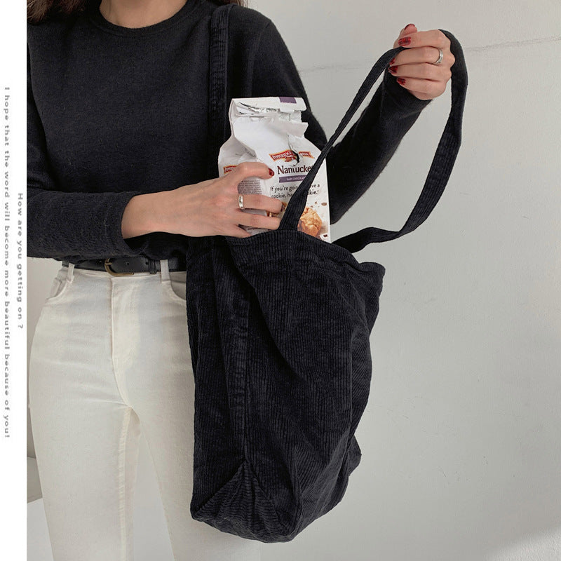 Women's Corduroy Shoulder Bag