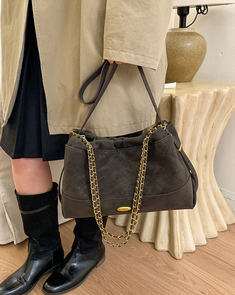 Frosted Quilted Chain Bag