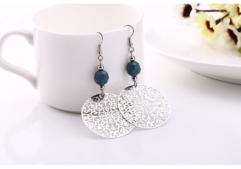 Hollowed-out Circle Earrings