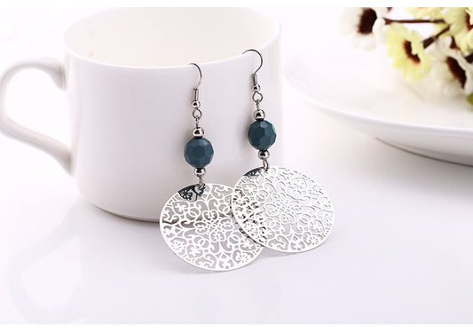 Hollowed-out Circle Earrings
