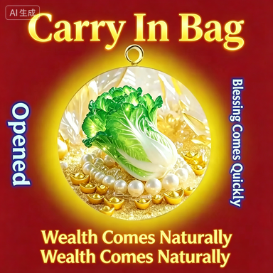 Round Cabbage Pendant For Attracting Wealth And Good Fortune