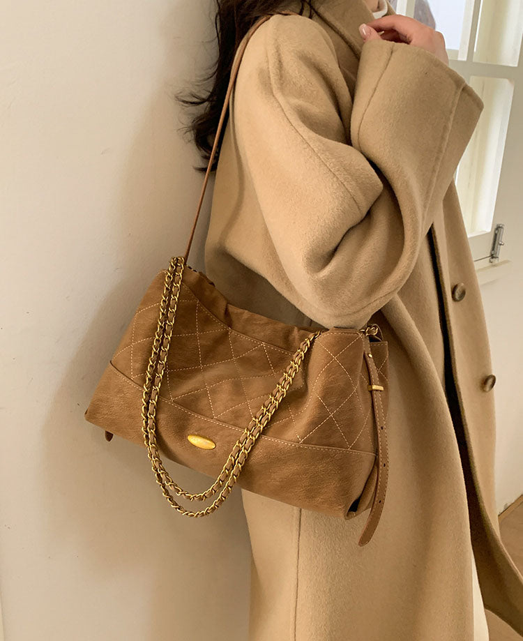 Frosted Quilted Chain Bag