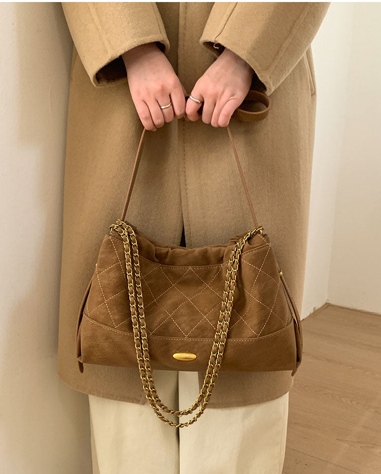 Frosted Quilted Chain Bag
