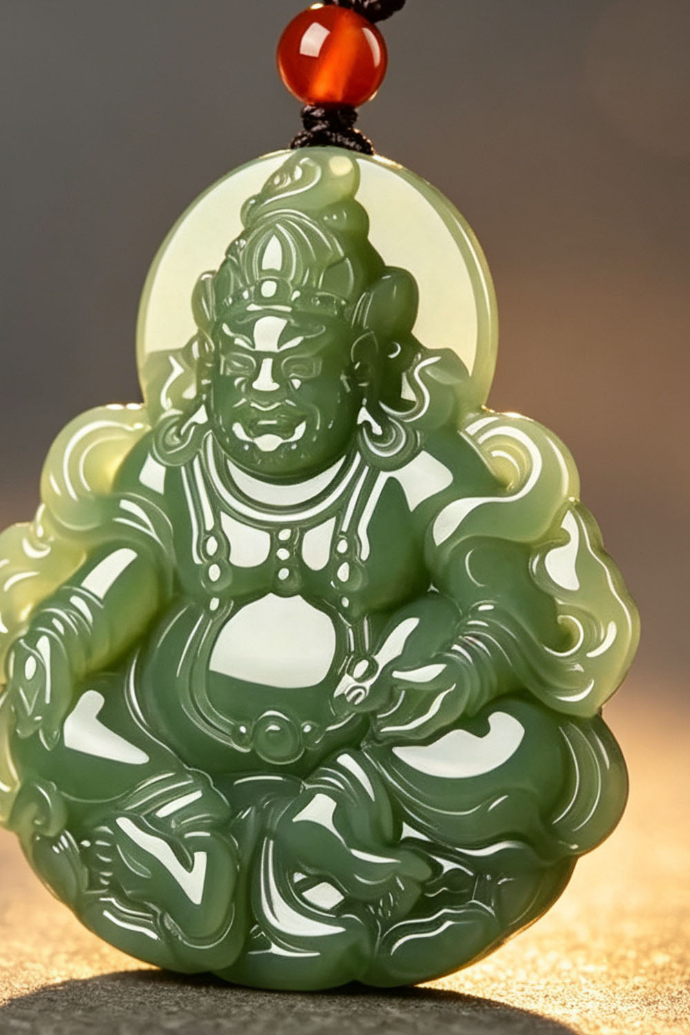 Glass God of Wealth Pendant