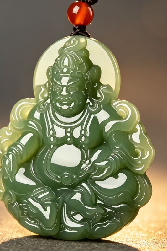 Glass God of Wealth Pendant