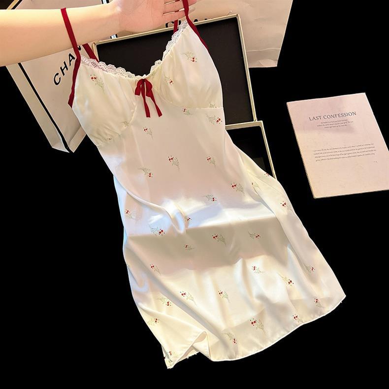 Floral Spaghetti Strap Nightgown  Dress
