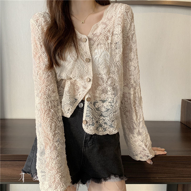 Lace Hollow Out Top