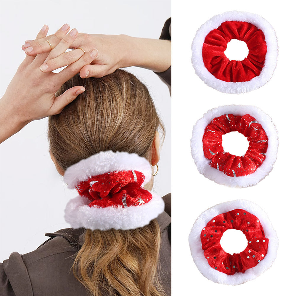 Christmas Plush Circle Rubber Band