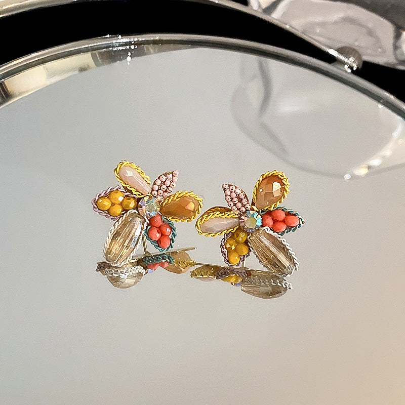Crystal Flower Earrings