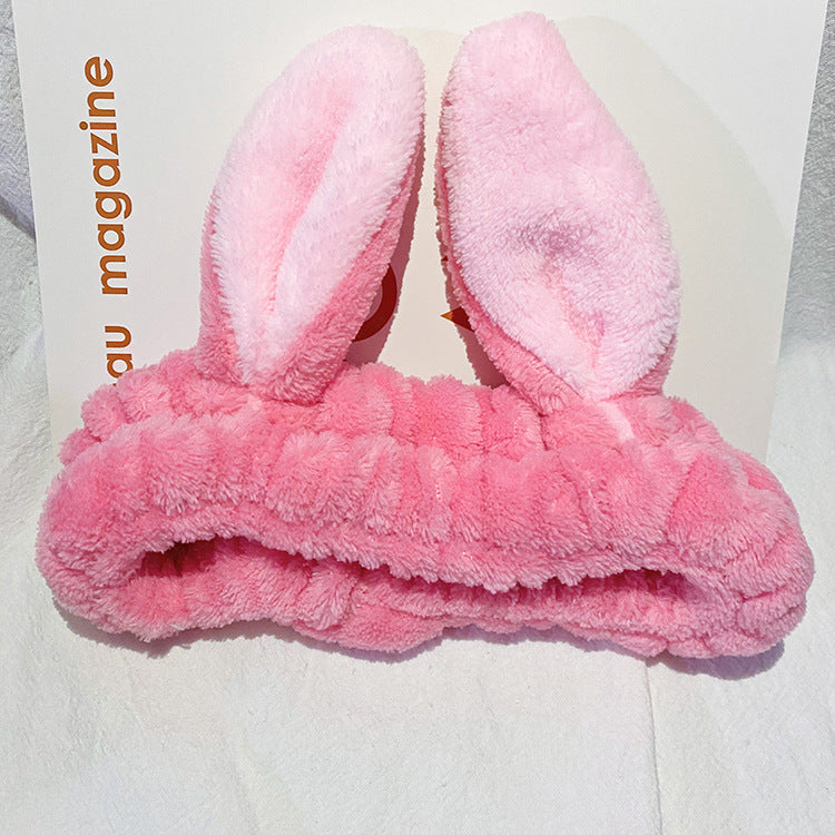 Cartoon 3D Rabbit Ear Hairband for Washing Face