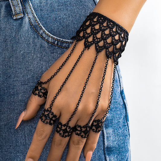 Halloween Gothic Chain Finger Bracelet