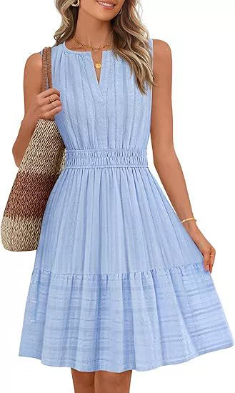 Pleated Sleeveless Dress