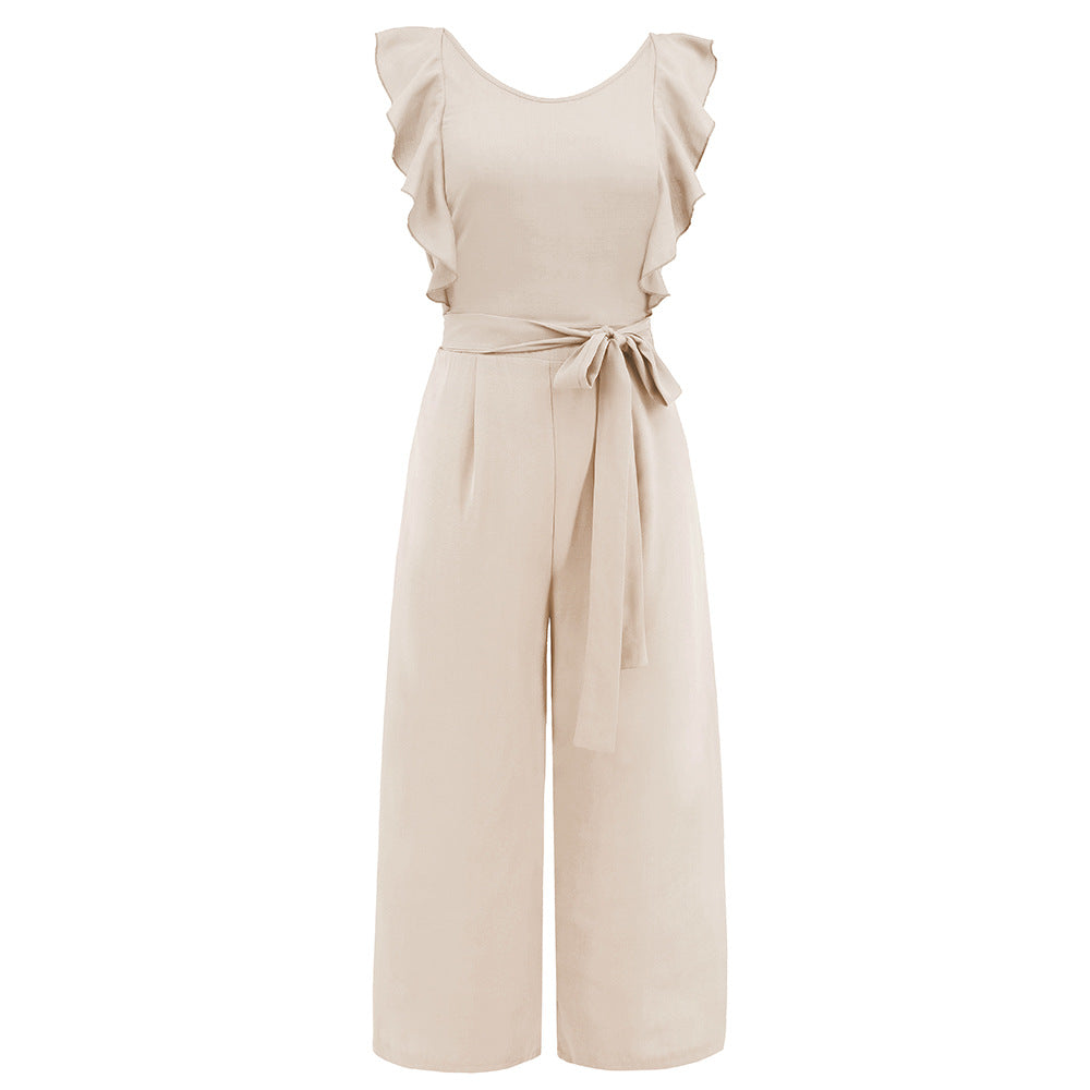 Flounce Sleeveless Romper