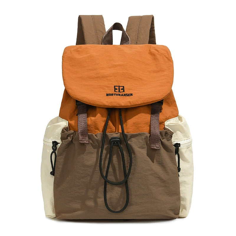 Color-blocked Lightweight Nylon Backpack