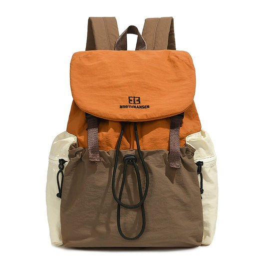 Color-blocked Lightweight Nylon Backpack