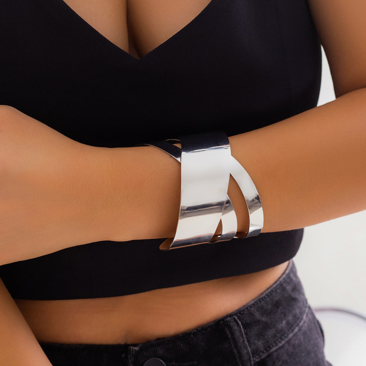 Metal Adjustable Opening Bracelet