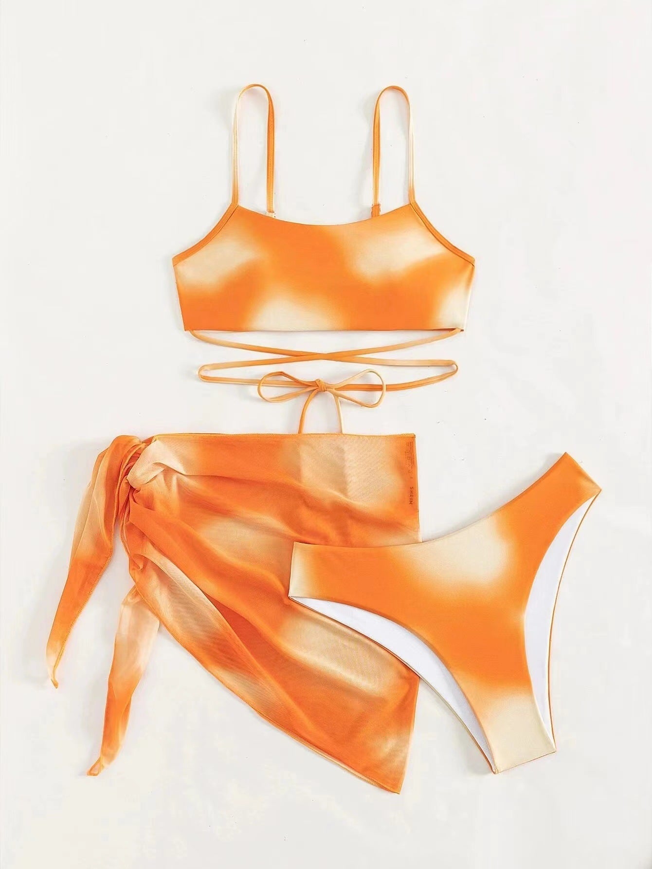 Tie-dye Bikini Swimsuit Three-piece Set