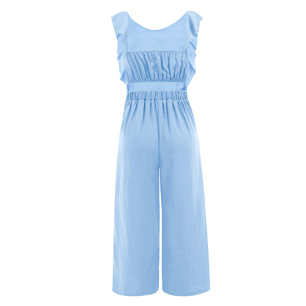 Flounce Sleeveless Romper