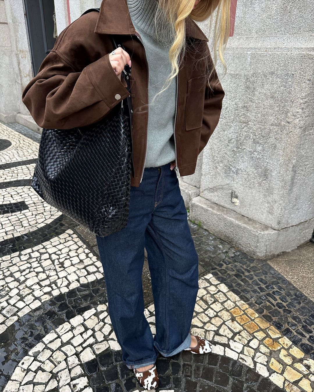 Loose Fitting Suede Jacket