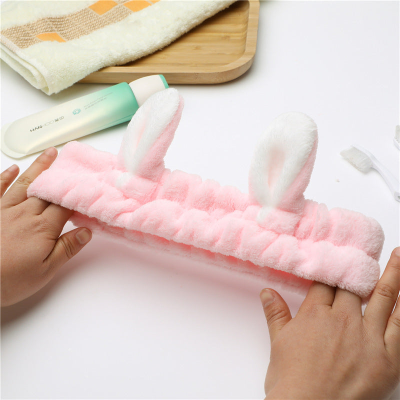 Cartoon 3D Rabbit Ear Hairband for Washing Face