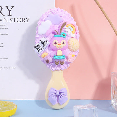 1 pc Cream Glue DIY Material And Cartoon Cute Children's Mini Comb