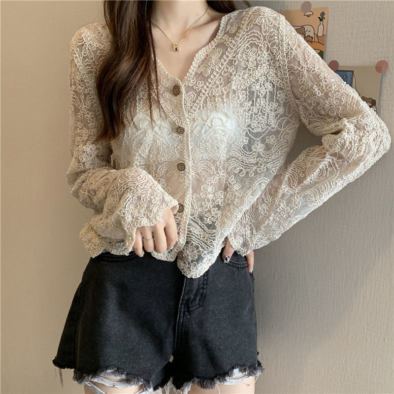 Lace Hollow Out Top